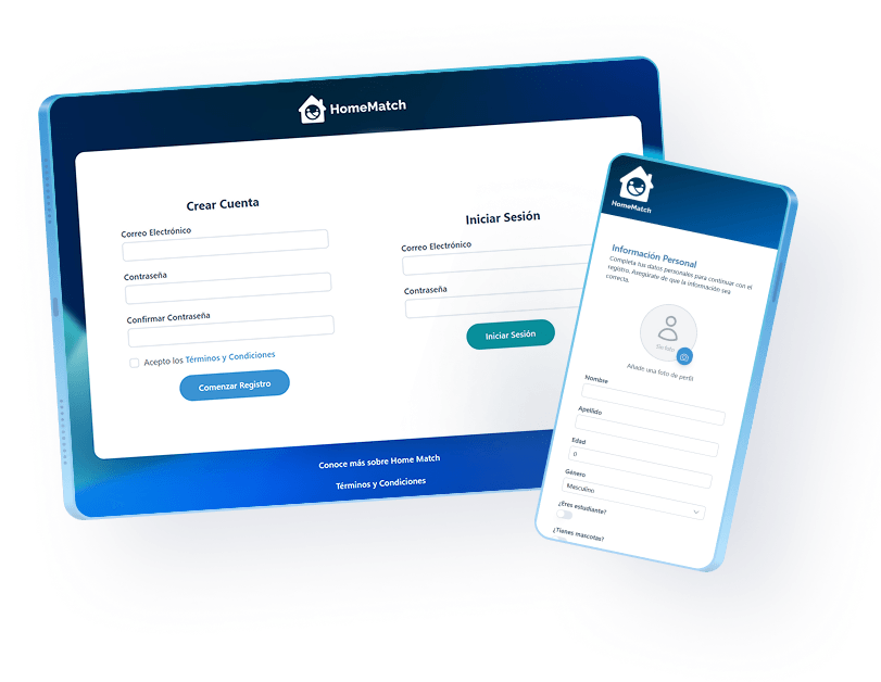 Mockups de la aplicación